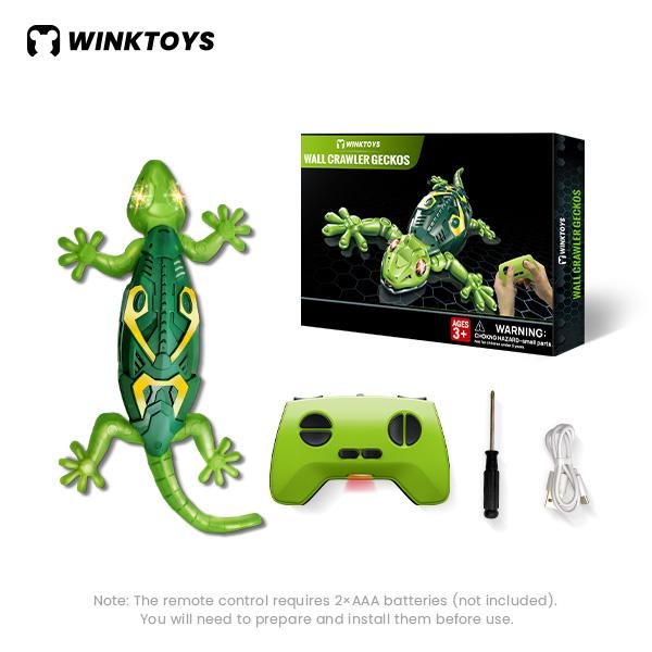 Electric lizard toy with LED light-up eyes