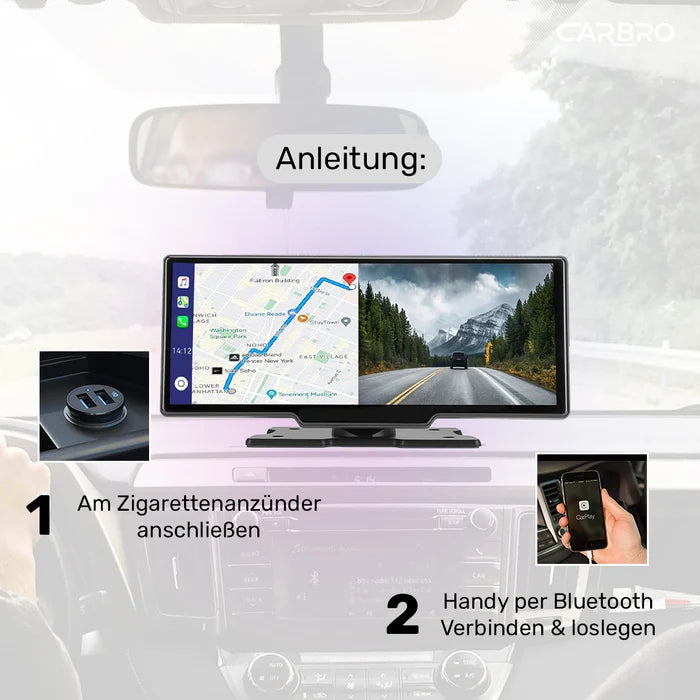 CarBro - Einfache CarPlay-Installation mit speziellen Klebestreifen