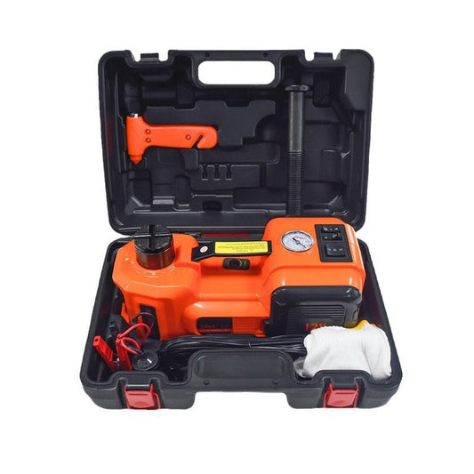 12 in 1 Electric Car Jack Set, Max 5 Ton/11023 LBS Hydraulic Jack with Electric Impact Wrench, Built-in Inflatable Pump and LED Light, Portable Car Lift for SUV MPV Sedan Truck Change Tires Garage Repair