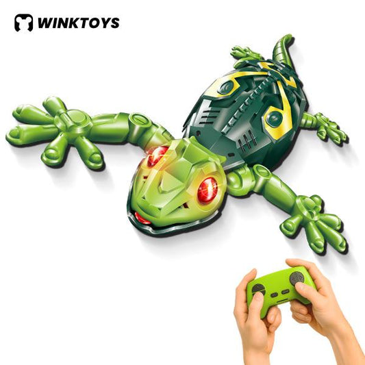 Electric lizard toy with LED light-up eyes